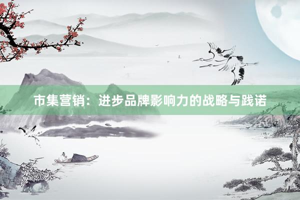 市集营销：进步品牌影响力的战略与践诺
